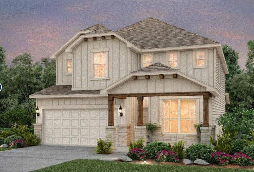 Pulte Homes, Saddlebrook elevation G, rendering