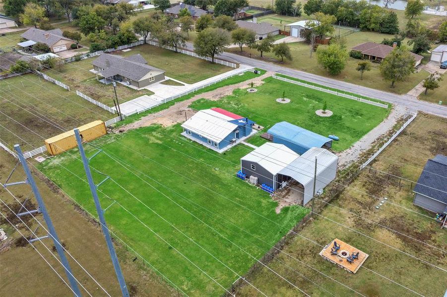 Birds eye view of property