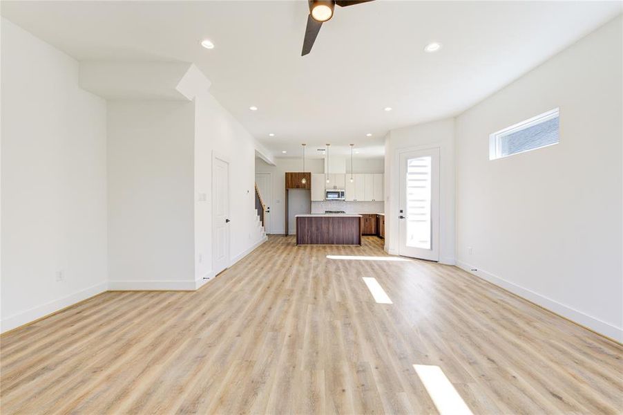 Spacious living room area