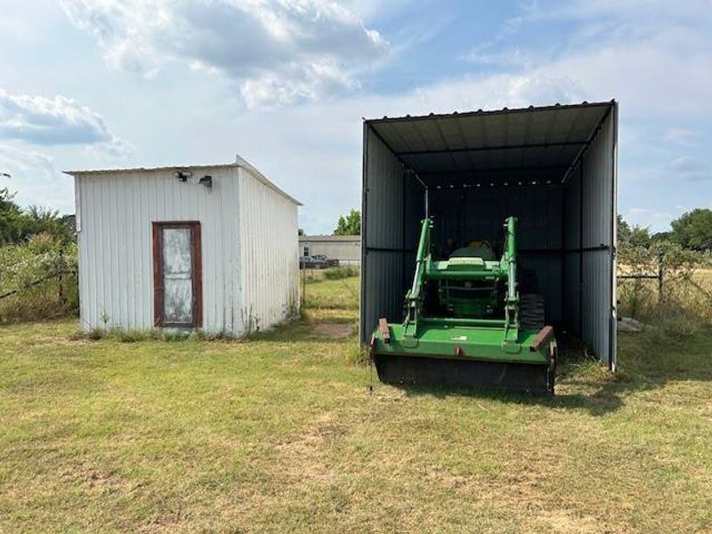 Tractor shed & small storage shed
