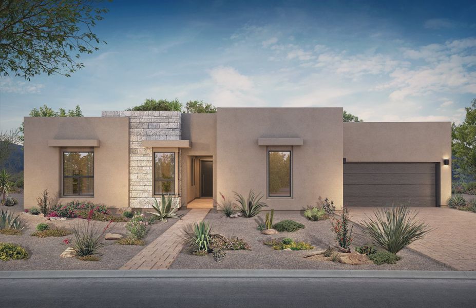 Plan 7024 Exterior A: Desert Adobe