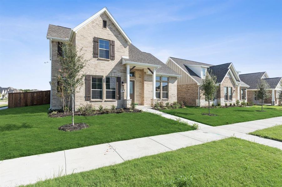 View of front of home with a front yard