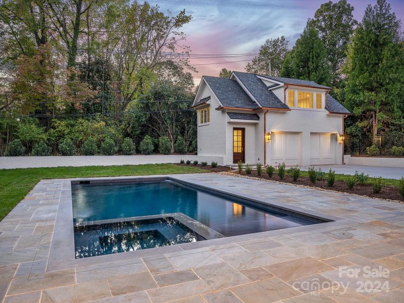 Pool/Rear Yard at Twilight