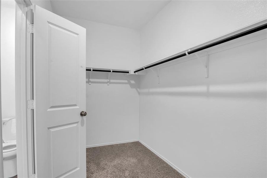 Large primary walk-in closet