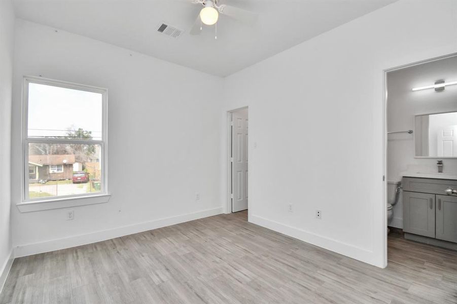 Primary bedroom with ensuite.