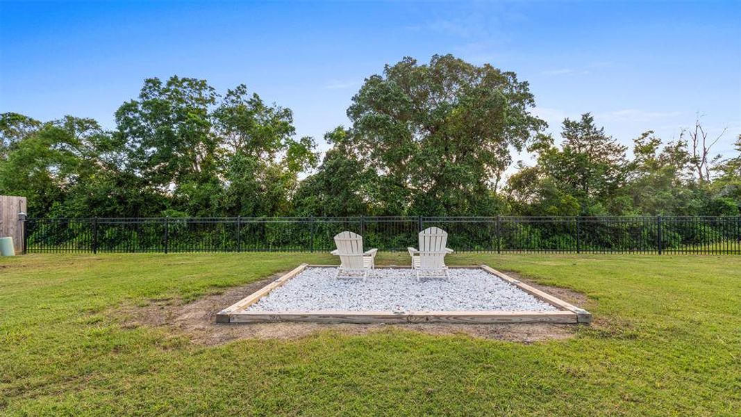 Enjoy the sounds of nature in this sitting area!