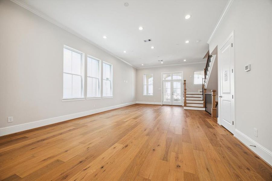 Oversized living space with plenty of seating on the 2nd level with soaring ceilings