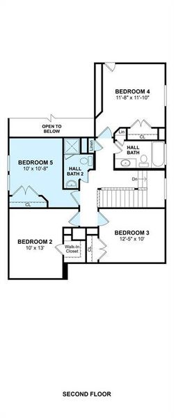 The Wilmington II floor plan by K. Hovnanian Homes. 2nd Floor shown. *Prices, plans, dimensions, features, specifications, materials, and availability of homes or communities are subject to change without notice or obligation.