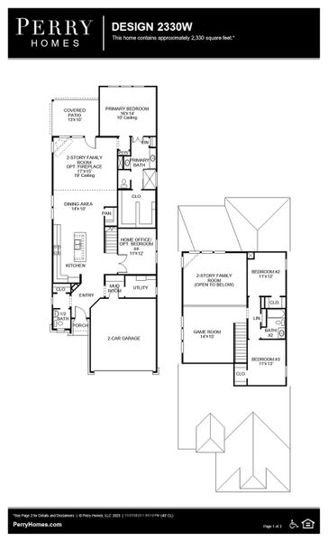 Floor Plan for 2330W