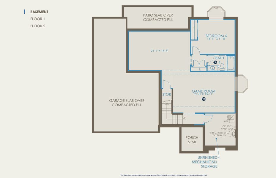 Rodeo Floor Plan, Quick Move-in Home, Basement