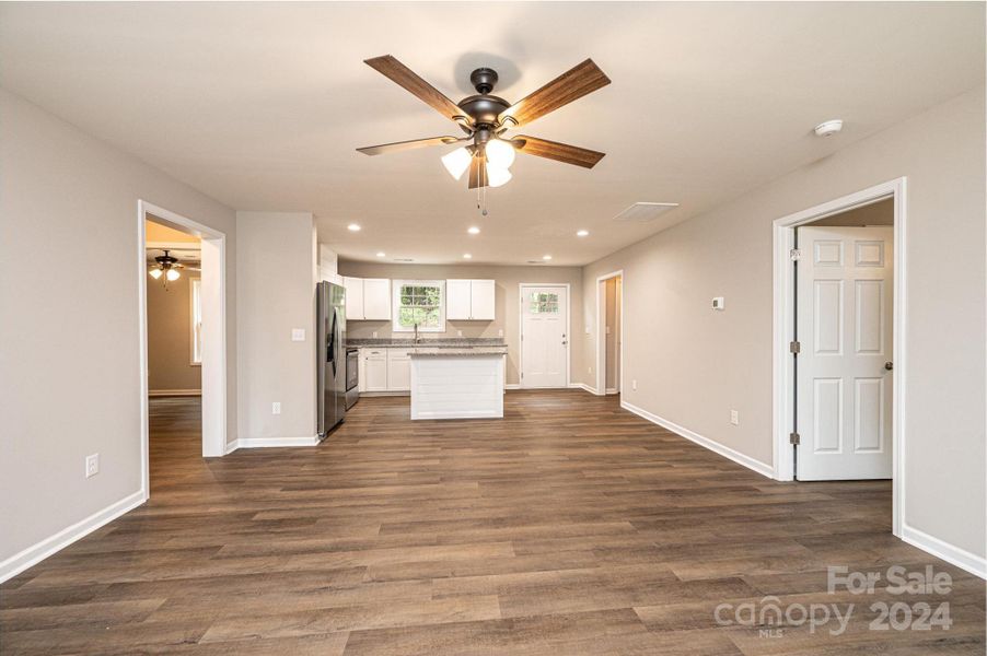 Living Room, Kitchen and Dining Area