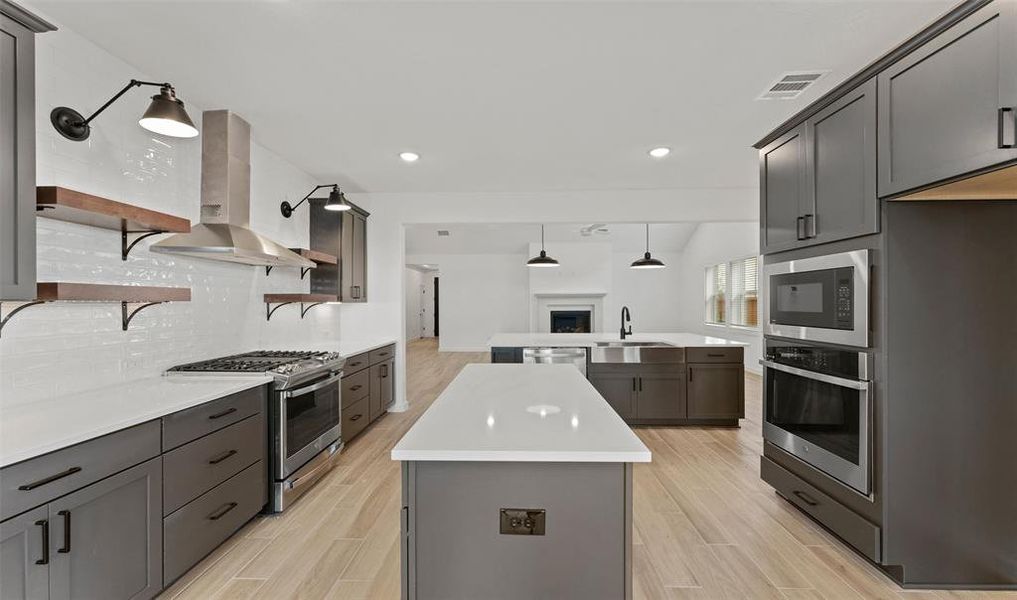 Kitchen with island (*Photo not of actual home and used for illustration purposes only.)