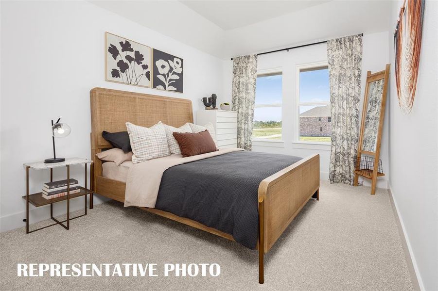 You'll find nicely sized secondary bedrooms in all of our homes in Solterra!  REPRESENTATIVE PHOTO