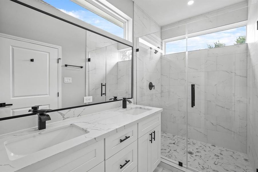 Gorgeous shower with window!