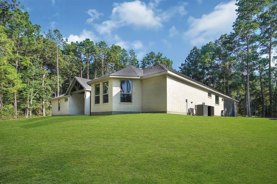 View of the back of the home. The builder did not cut any corners!