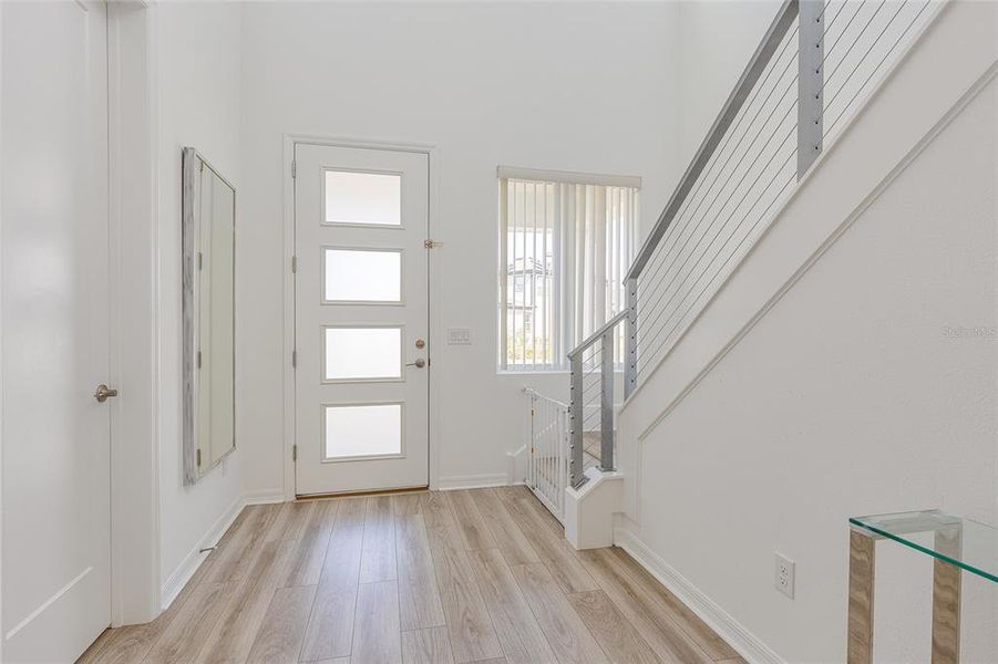 Entry hall way with 8 ft doors