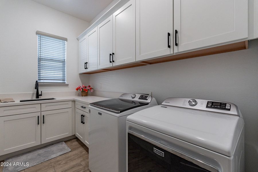 Spacious laundry room