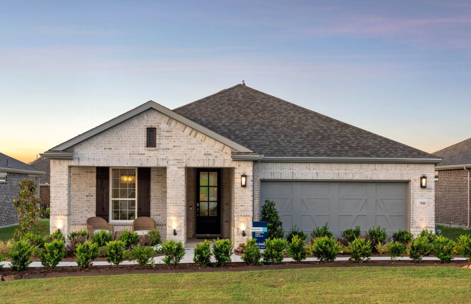 The Prosperity, a one-story home with 2-car garage