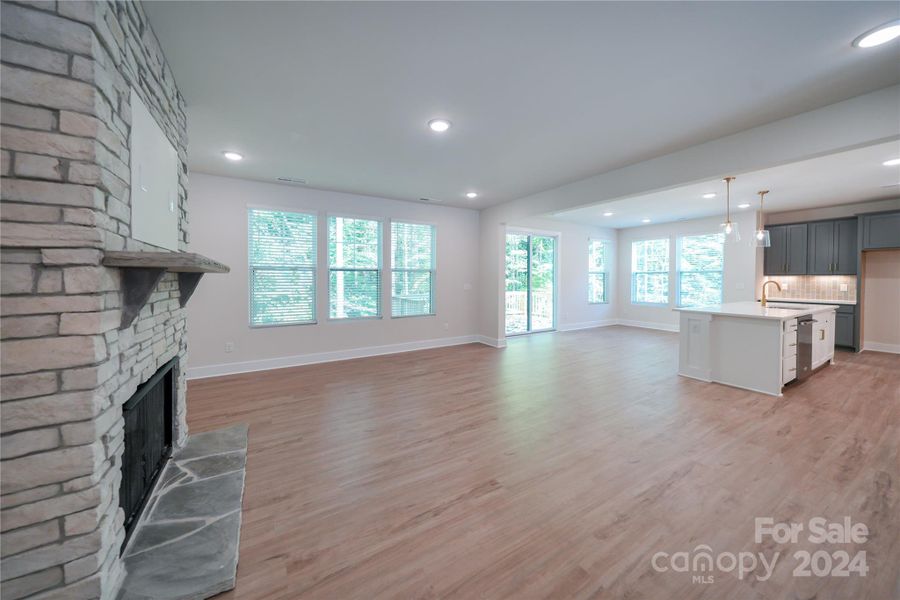 Family Room open to kitchen