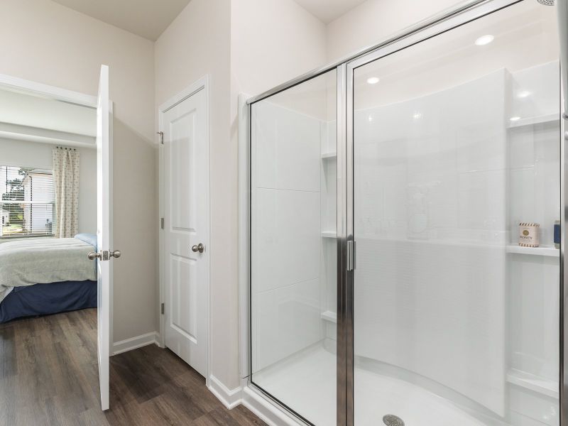 Primary bathroom in the Chandler floorplan at a Meritage Homes community in Angier, NC.