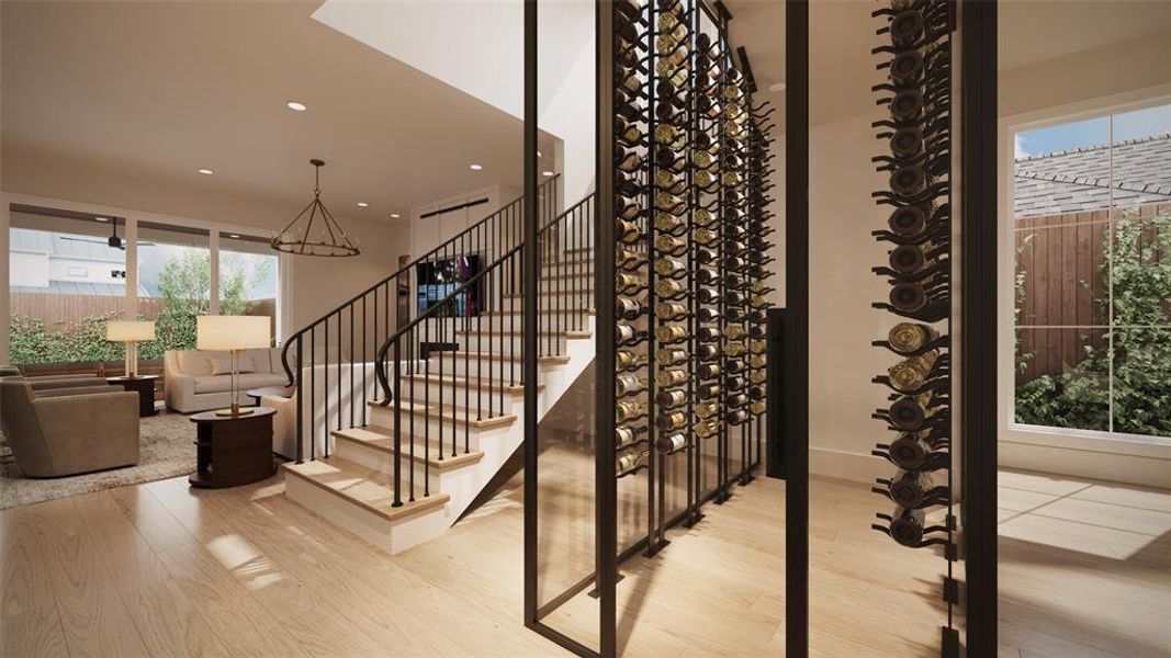 A closer look at the Wine Room.