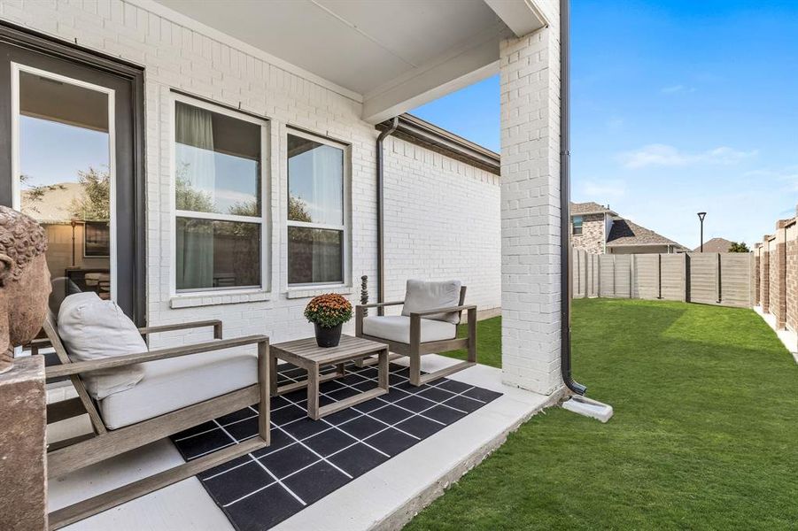 View of patio / terrace with an outdoor living space