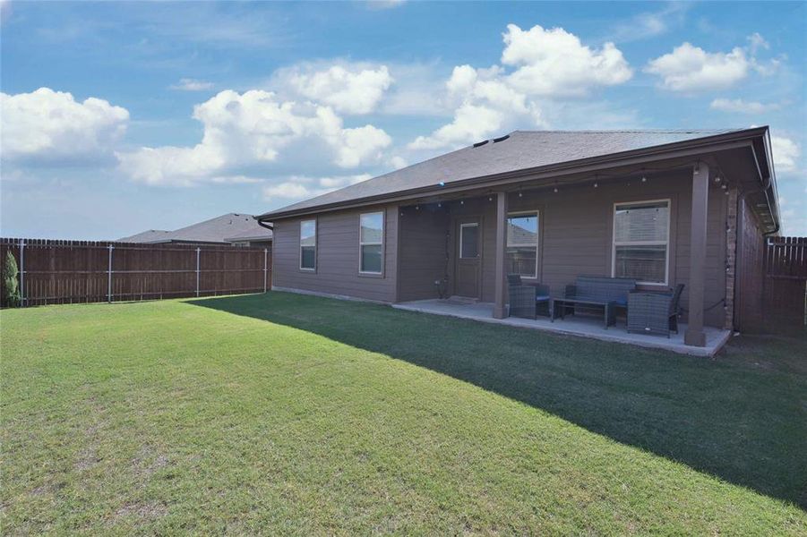 Large privacy fenced backyard