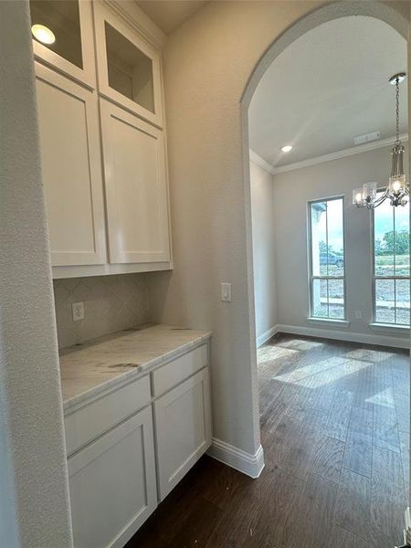 Butler Pantry from Kitchen to Dining Room