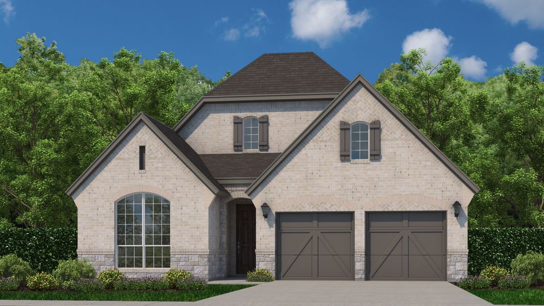 Plan 1143 Elevation A with Stone