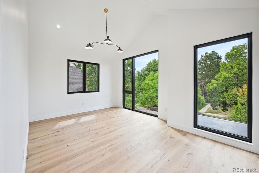 Incredible Primary Bedroom with Vaulted Ceilings