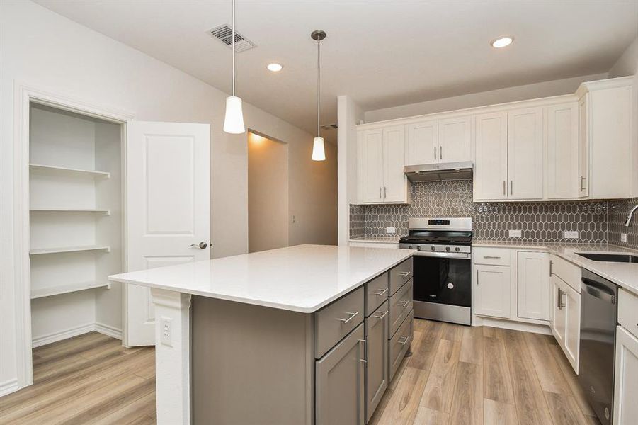 Kitchen with convenient large pantry