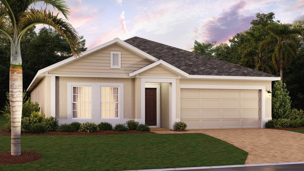 Elevation 3 with Optional Siding | Kensington Flex | New Homes in Florida | Landsea Homes