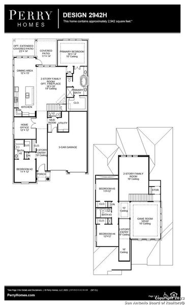 New construction Single-Family house 2402 Sueno Point, San Antonio, TX 78245 Design 2942H- photo
