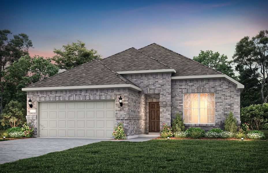 The Emory, a one-story home with 2-car garage, shown with Home Exterior 31