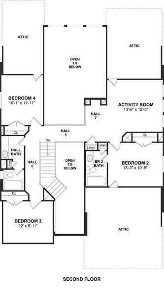 The Easton II floor plan by K. Hovnanian Homes. 2nd Floor Shown. *Prices, plans, dimensions, features, specifications, materials, and availability of homes or communities are subject to change without notice or obligation.