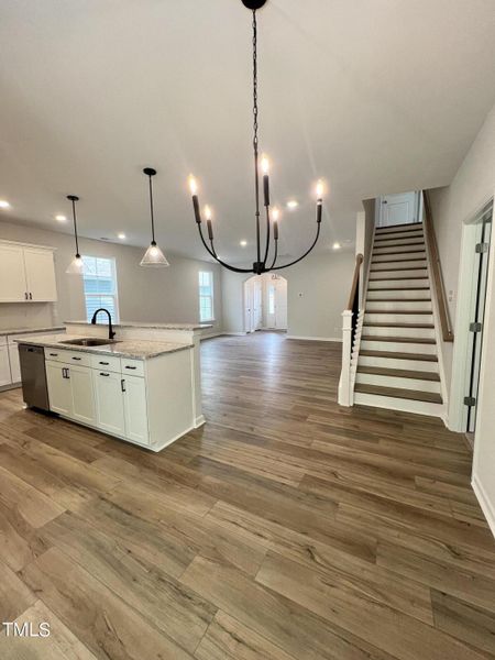 Homesite 8 Living room kitchen stairs