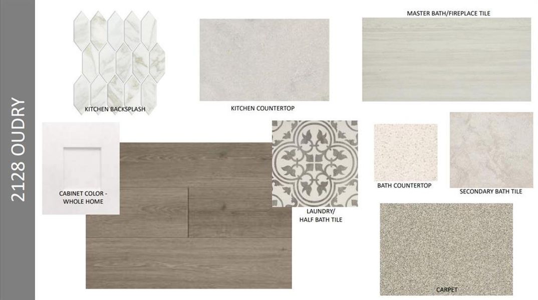 Design Selections. Home is under construction, selections subject to change.