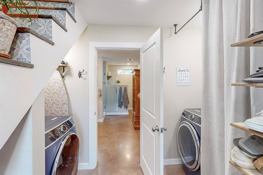 View of clothes washing area