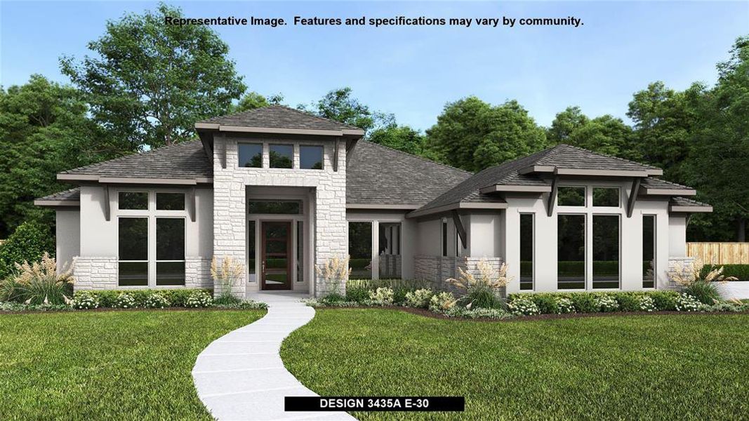 New construction Single-Family house Design 3435A, 1105 Joe Carson Drive, Leander, TX 78641 - photo