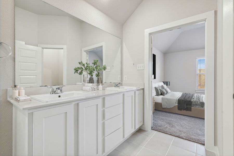 Primary Bathroom in the Jade II home plan by Trophy Signature Homes – REPRESENTATIVE PHOTO