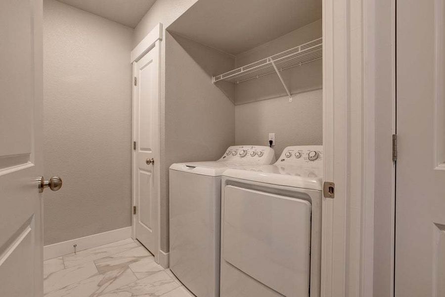Laundry Room  - Not Actual Home - Finishes May Vary