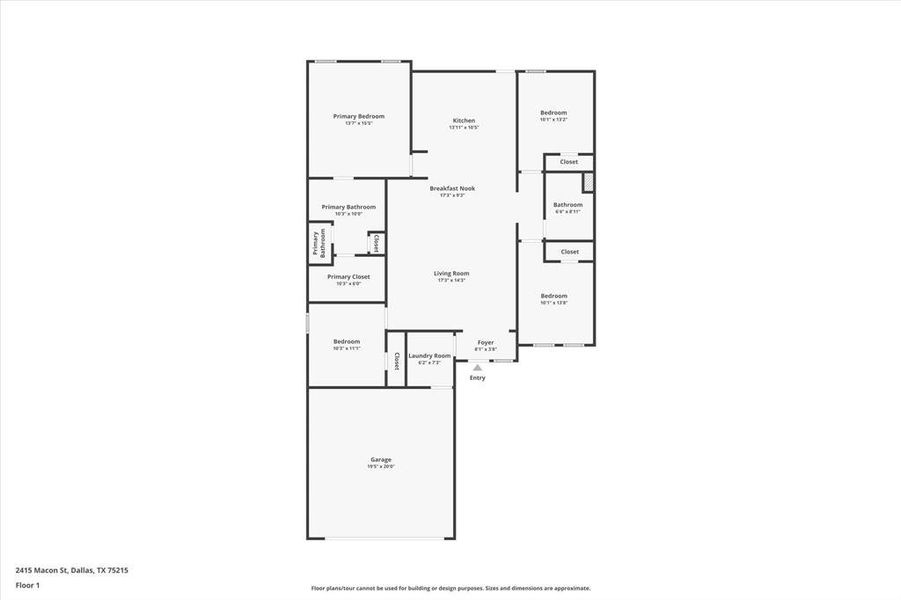 Floor Plan. Measurements are approximated.