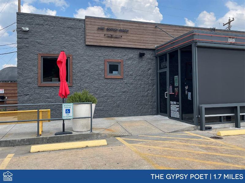 Enjoying a slice of The Gypsy Poet pizza in Sunset Heights is a delightful culinary experience, blending artisan flavors with the vibrant atmosphere of the neighborhood.