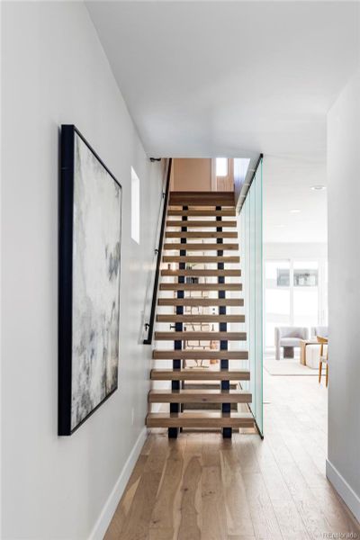 Entry Foyer with Floating Staircase