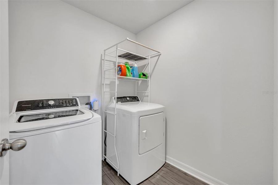 Indoor washer/dryer on first floor