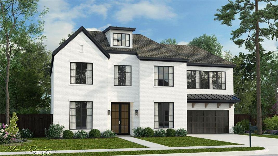 Estimated completion 10/30. Artistic rendering of 4015 Colquitt. Actual home detail subject to change.