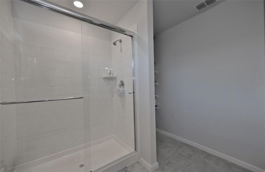 Large 5 Foot Shower with sliding Glass Door