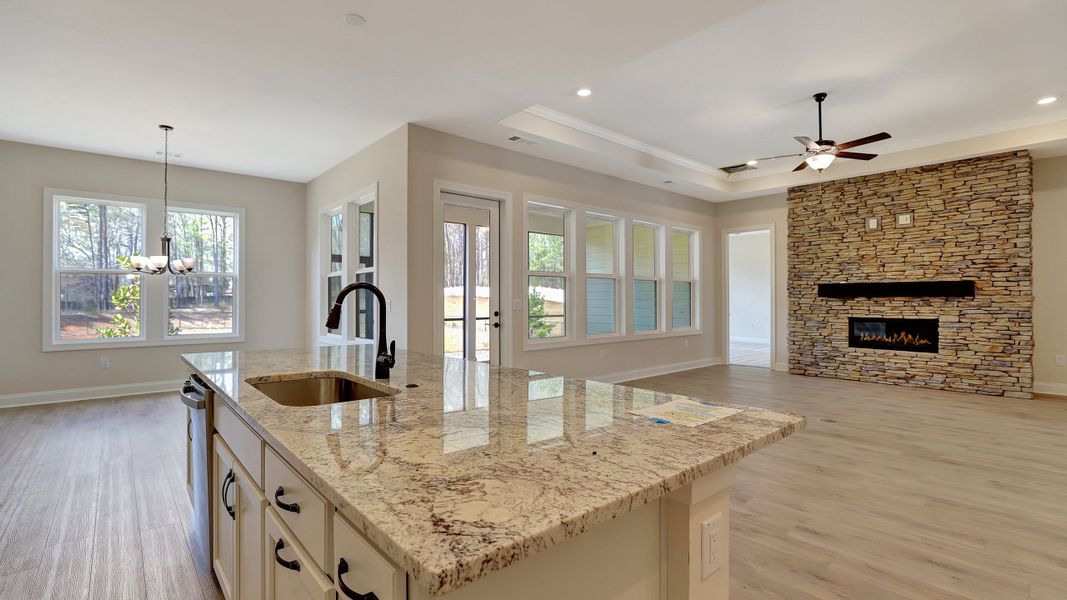 Island Kitchen into Great Room