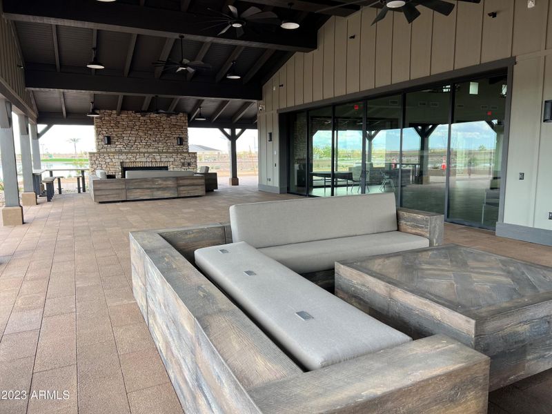 Amenity Center Covered Patio Fireplaces