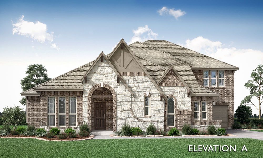 Elevation A. New Home in Joshua, TX